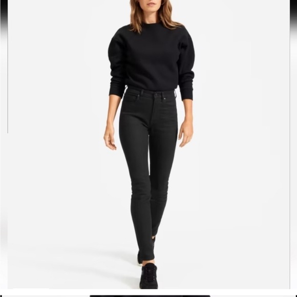 Everlane The high rise skinny Jean in black size 26 ankle